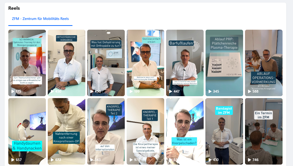 Screenshot Instagram Reels Dr. Gründler